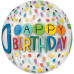 FOIL ORBZ HAPPY 70TH BIRTHDAY RAINBOW FOIL ORBZ HAPPY 70TH BIRTHDAY RAINBOW