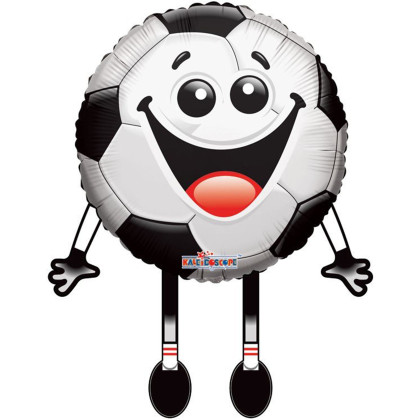 FOIL 28'' SMILE ΜΠΑΛΑ ΑΣΠΡΟΜΑΥΡΗ  ΜΕ ΧΕΡΑΚΙΑ ΚΑΙ ΠΟΔΑΡΑΚΙΑ 19155