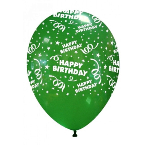 25 LATEX 12''  Τ HAP BDAY ΜΕ ΚΟΡΔΕΛΕΣ ΚΑΙ ΑΣΤΕΡΙΑ