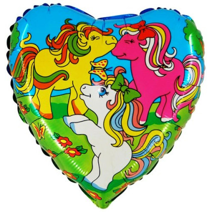 FOIL 18''  Vintage ΚΑΡΔΙΑ ΜΕ 3 PONY Προσφορά!