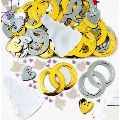 CONFETTI ΜΕΤΑΛΛΙΚΑ ΓΑΜΟΥ 14ΓΡ.