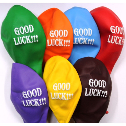 LATEX 12'' ΤΥΠΩΜΕΝΑ GOOD LUCK 6ΤΕΜ