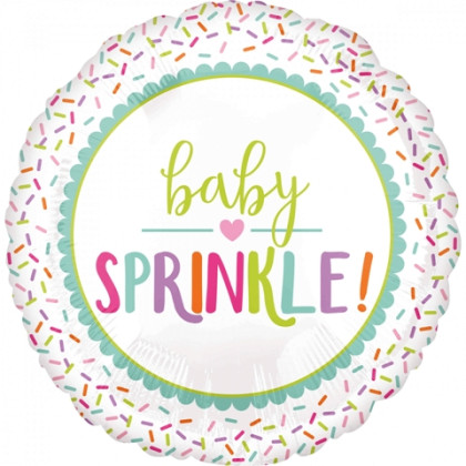 FOIL 17'' BABY SPRINKLE ΜΕ ΡΟΖ ΚΑΡΔΟΥΛΑ