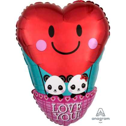 FOIL 17'' ΖΩΑΚΙΑ ΠΑΝΤΑ ΣΕ ΑΕΡΟΣΤΑΤΟ LOVE YOU