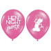 LATEX 12'' ΦΟΥΞΙΑ ΚΑΙ ΜΑΥΡΟ HEN NIGHT PARTY 25ΤΜΧ