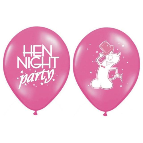 LATEX 13'' ΦΟΥΞΙΑ ΚΑΙ ΜΑΥΡΟ HEN NIGHT PARTY 25ΤΜΧ
