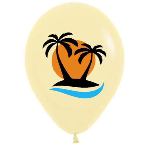 LATEX 12'' ΤΥΠΩΜΕΝΑ ΝΗΣΙ ΜΕ ΦΟΙΝΙΚΑ 25TMX