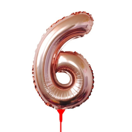 FOIL MINI SHAPE ΑΡΙΘΜΟΣ 6 ROSEGOLD 