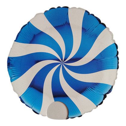 FOIL 18'' CANDY WHITE AND BLUE