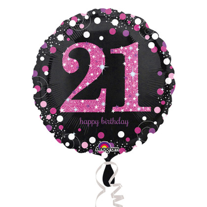  FOIL 18'' HAPPY BIRTHDAY 21