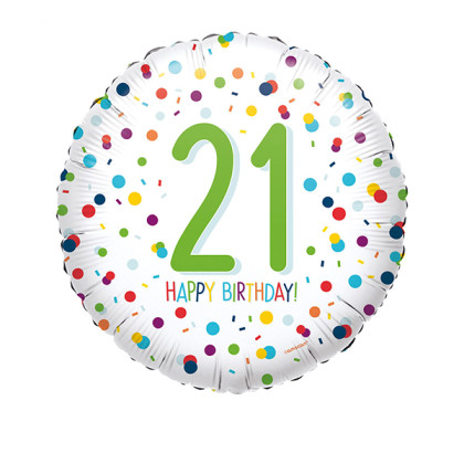  FOIL 18'' HAPPY BIRTHDAY 21