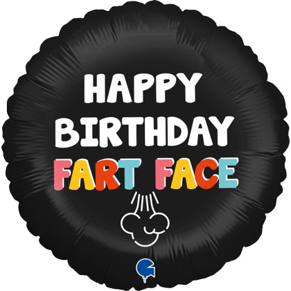 FOIL 18'' HAPPY BIRTHDAY FART FACE