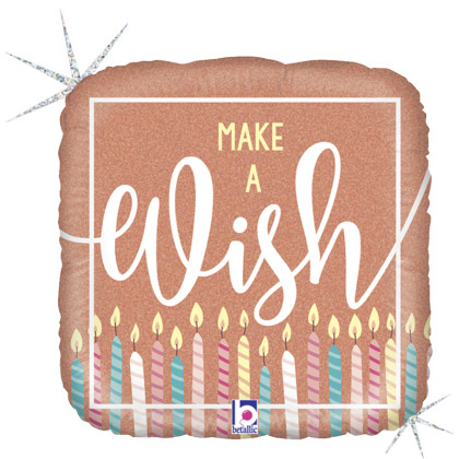 FOIL 18'' ΡΟΖ  GOLD MAKE A WISH Προσφορά!!!