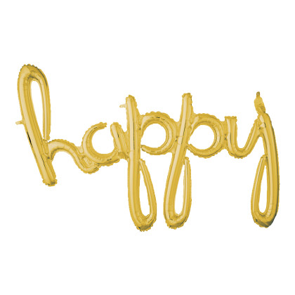 FOIL air filled HAPPY ΧΡΥΣΟ