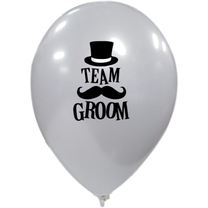 LATEX 12'' BRILLIANT ΤΥΠΩΜΕΝΟ TEAM GROOM 25ΤΕΜ