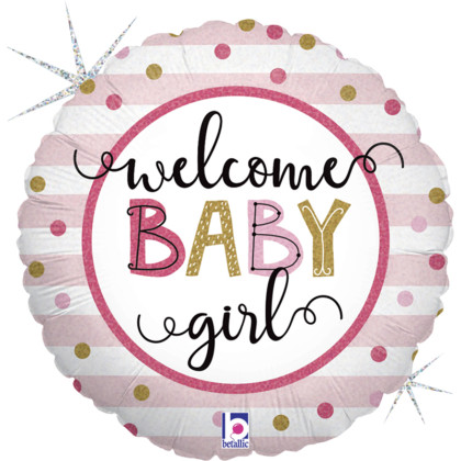  FOIL 18'' WELCOME BABY GIRL ΡΙΓΕΣ