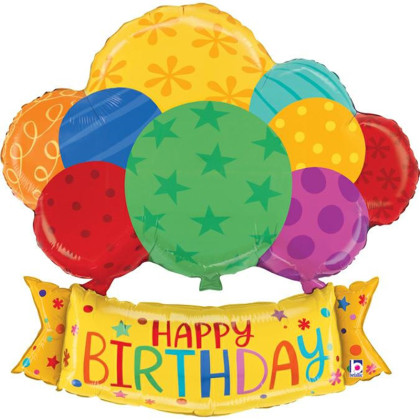 FOIL S/S BIRTHDAY BALLOONS BANNER