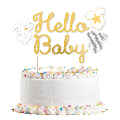 CAKE TOPPER ΤΟΥΡΤΑΣ HELLO BABY 1ΤΜΧ