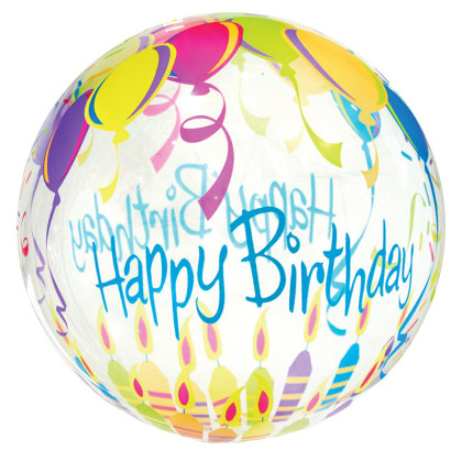AQUA 18'' HAPPY BIRTHDAY BALLOONS