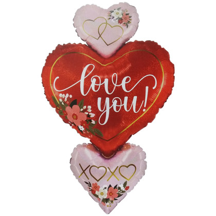 FOIL S/S LOVE YOU XOXO FLORAL TRIO FOIL S/S LOVE YOU XOXO FLORAL TRIO