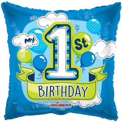 FOIL 18'' 1ST BIRTHDAY BOY ΤΕΤΡΑΓΩΝΟ