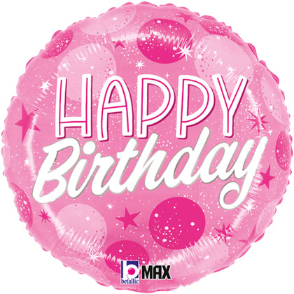FOIL 18'' BDAY SPARKLE ΠΟΥΑ ΡΟΖ