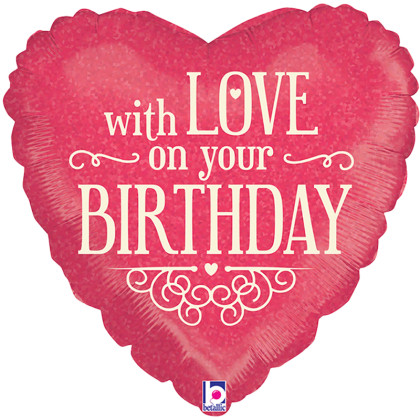 FOIL 18'' WITH LOVE ON YOUR BIRTHDAY