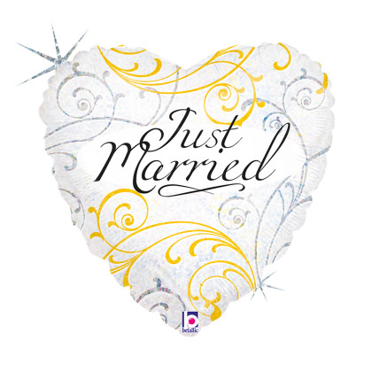 FOIL 18'' ΚΑΡΔΙΑ JUST MARRIED