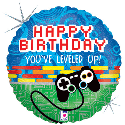 FOIL 18'' HAPPY BIRTHDAY GAME CONTROLLER