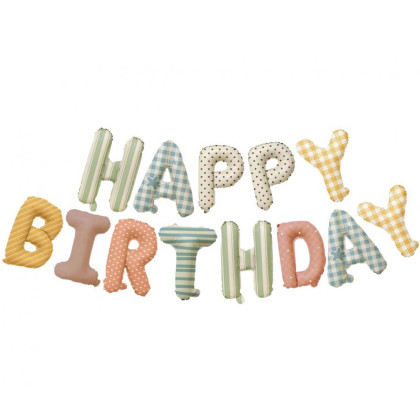 FOIL air filled HAPPY BIRTHDAY με μοτίβα