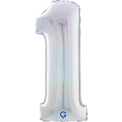 FOIL 26'' ΑΡΙΘΜΟΣ 1 ΑΣΗΜΙ glitter MID SIZE