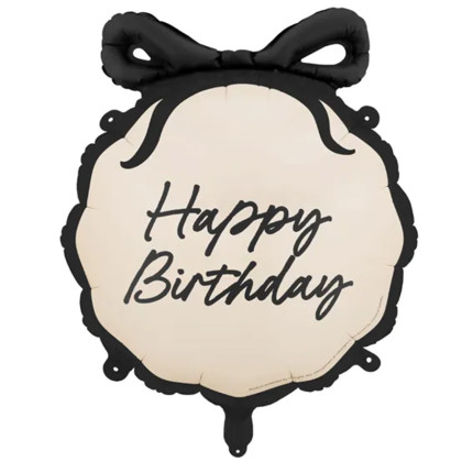 FOIL J/S HAPPY BIRTHDAY ΜΑΥΡΟ ΦΙΟΓΚΟ
