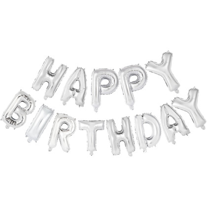FOIL air filled HAPPY BIRTHDAY ΑΣΗΜΙ