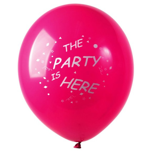  LATEX 13'' ΤΥΠΩΜΕΝΑ THE PARTY IS HERE 25ΤΕΜ
