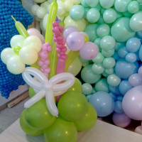 Απλό μπουκέτο λουλουδιών φτιαγμένο από μπαλόνια